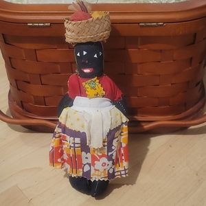 Vintage Woman Handmade Jamaican Cloth Doll